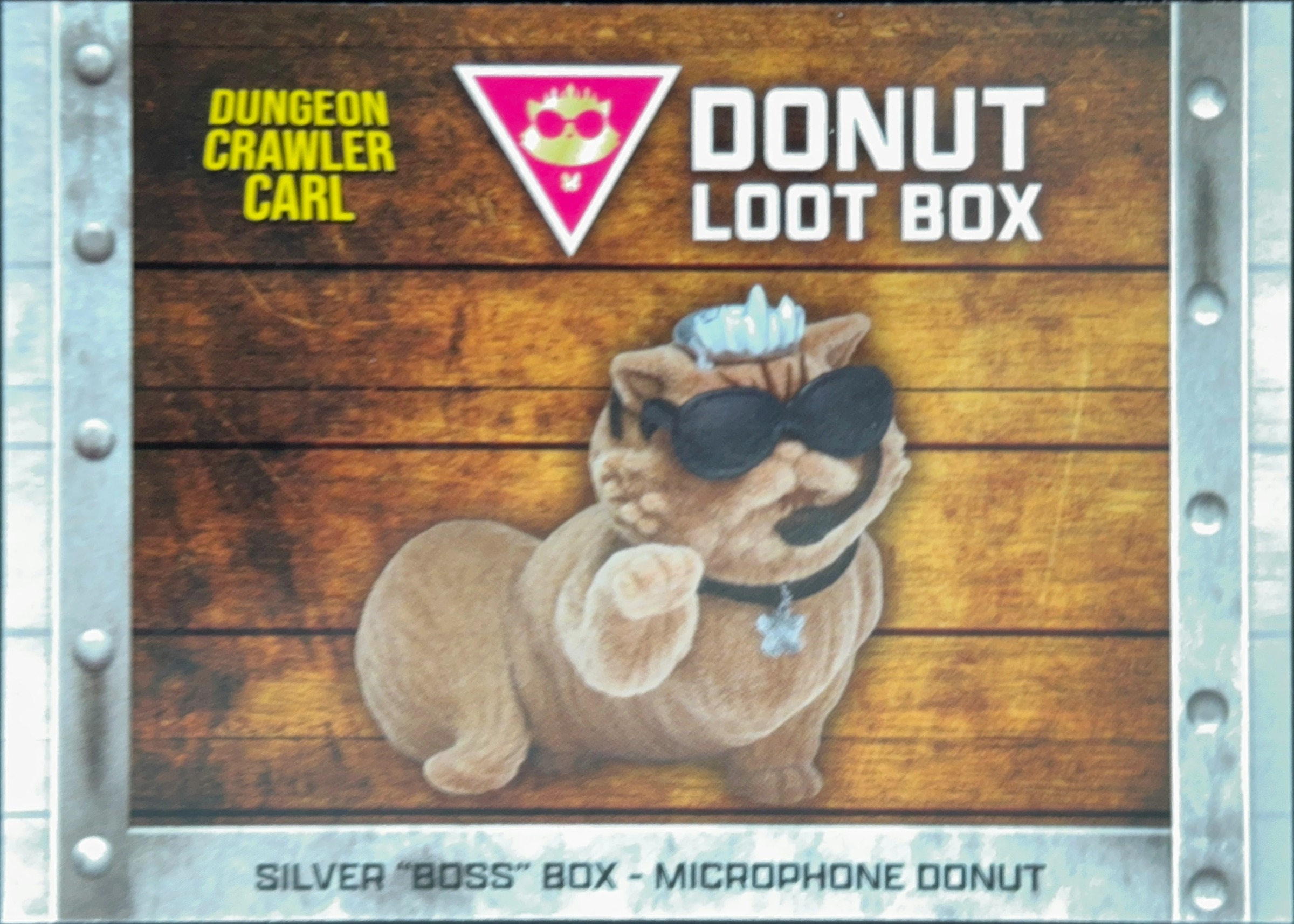 Silver "Boss" Box Microphone Donut, card 078