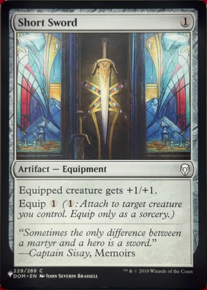 front of card