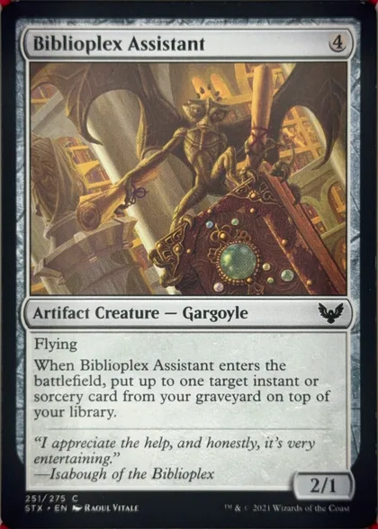front of card