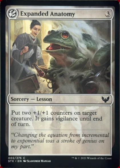front of card