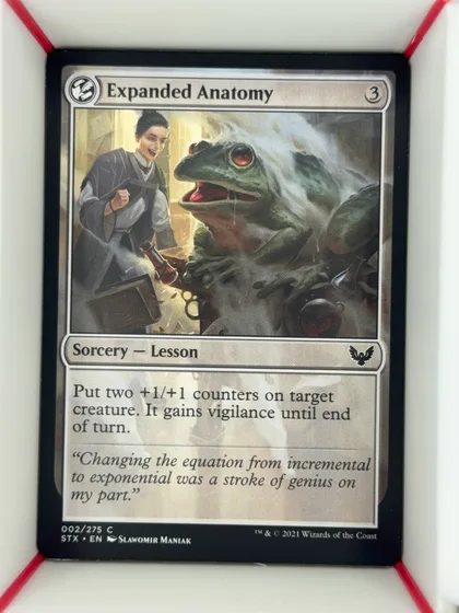 front of card