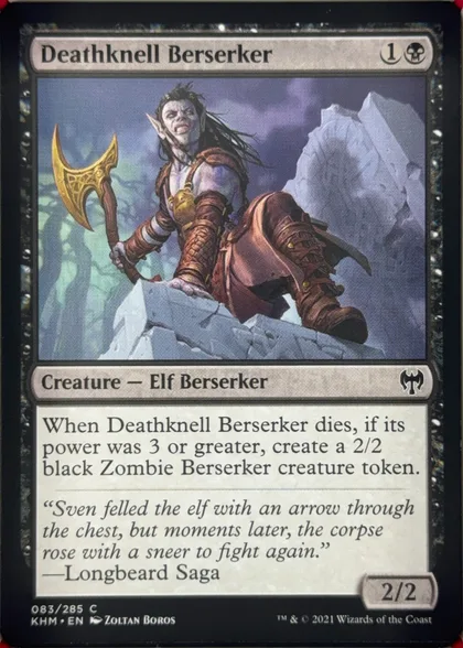 front of card
