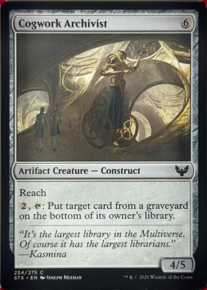 front of card