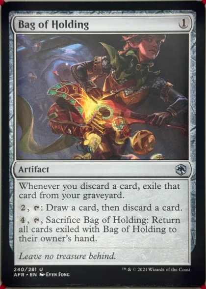 front of card
