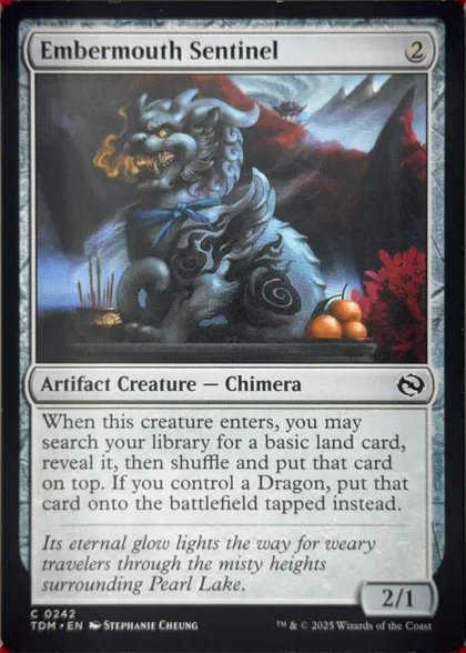 front of card