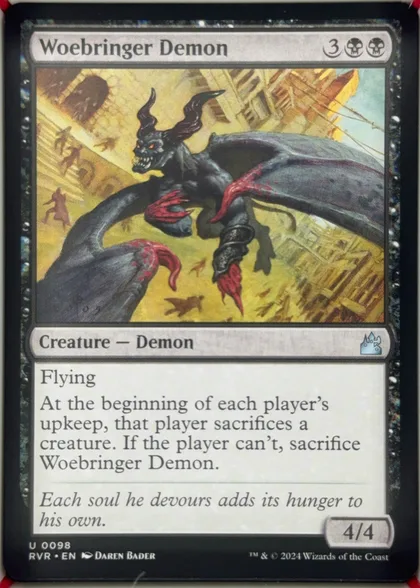 front of card