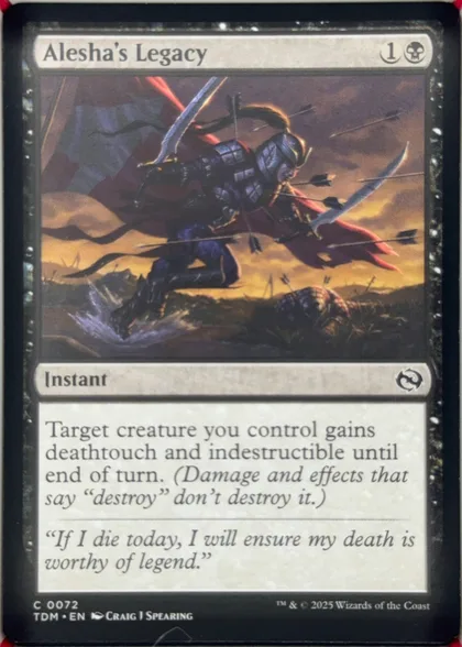 front of card