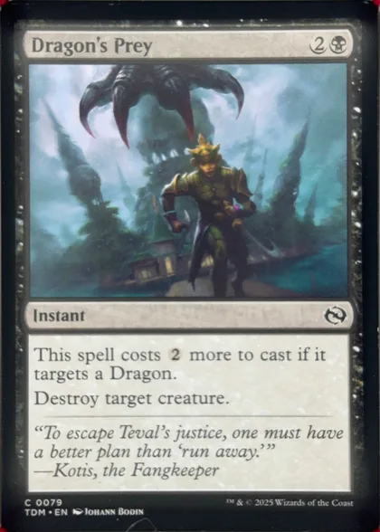 front of card