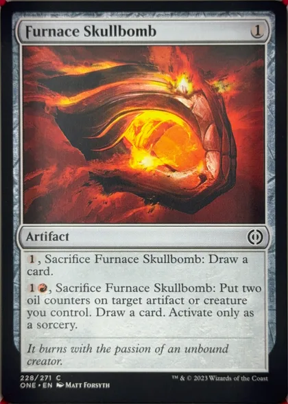 front of card