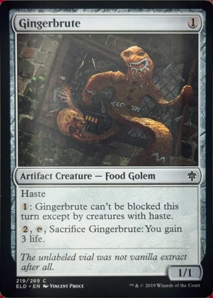 front of card