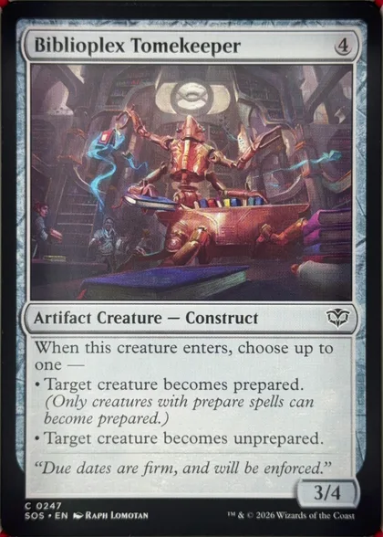 front of card