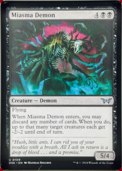 front of card