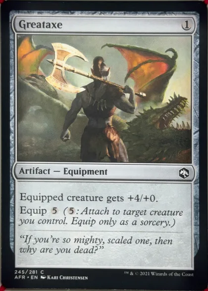 front of card