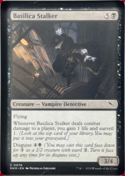 front of card