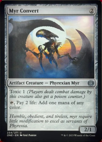 front of card