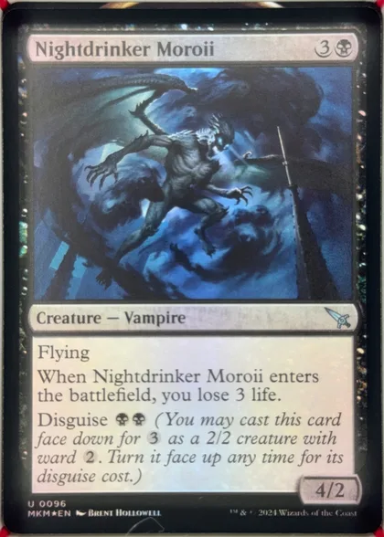 front of card