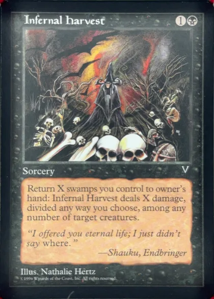 front of card