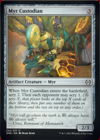 front of card