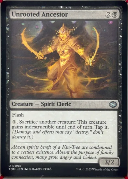 front of card
