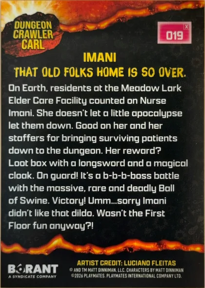 back of card