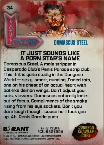 back of card