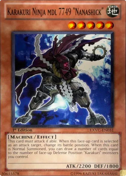 front of card