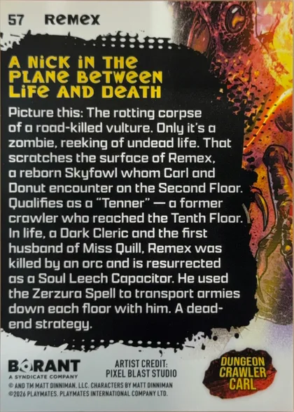 back of card