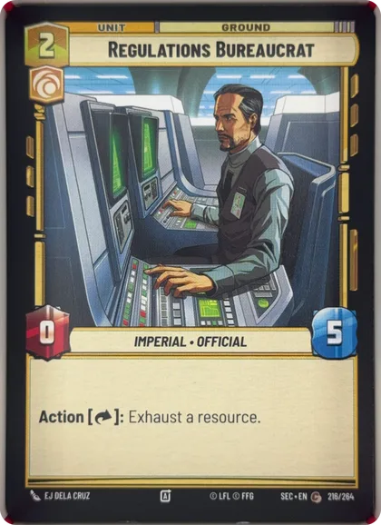 front of card