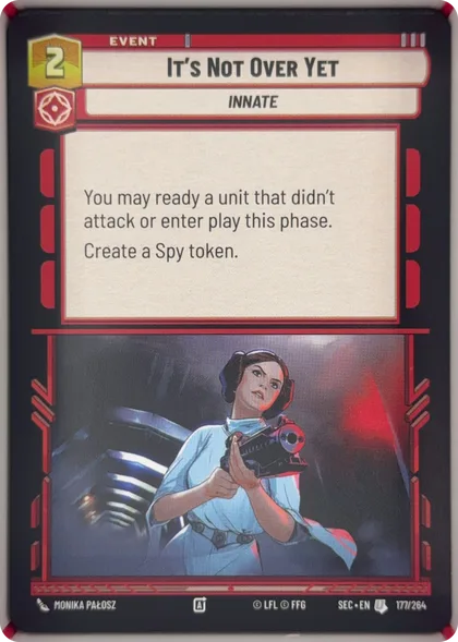 front of card
