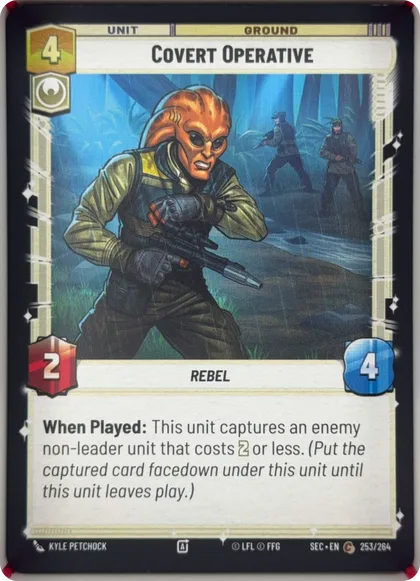 front of card