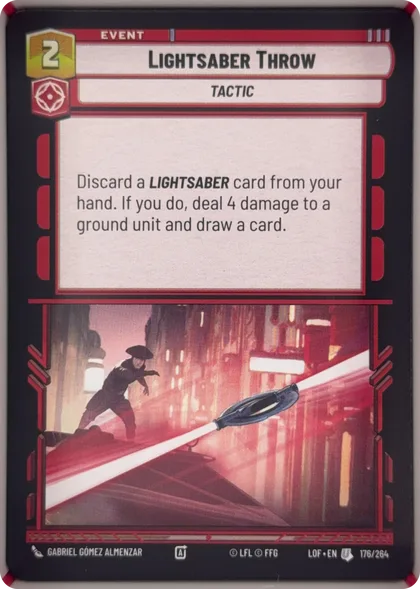 front of card