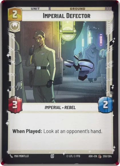 front of card
