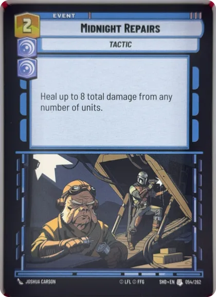front of card