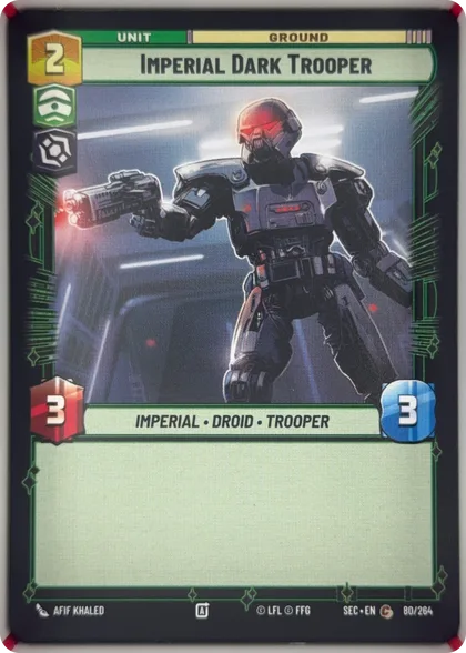 front of card