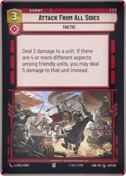 front of card