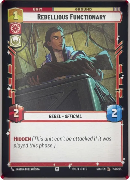 front of card