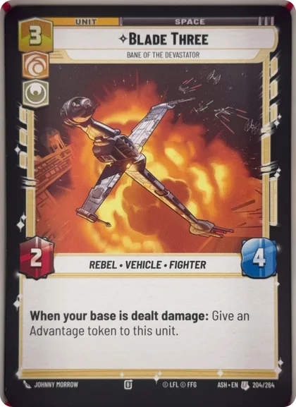 front of card