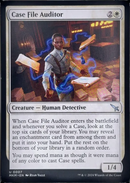 front of card