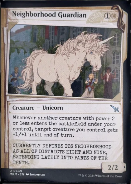 front of card