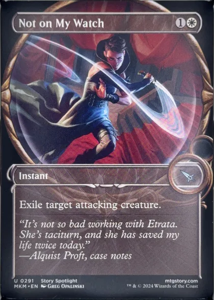 front of card