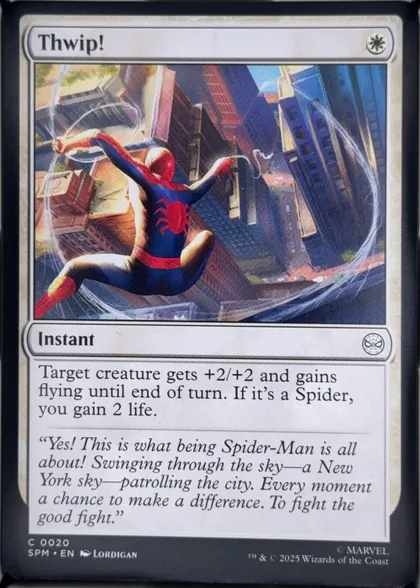 front of card