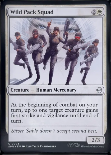 front of card