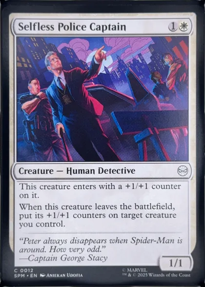 front of card