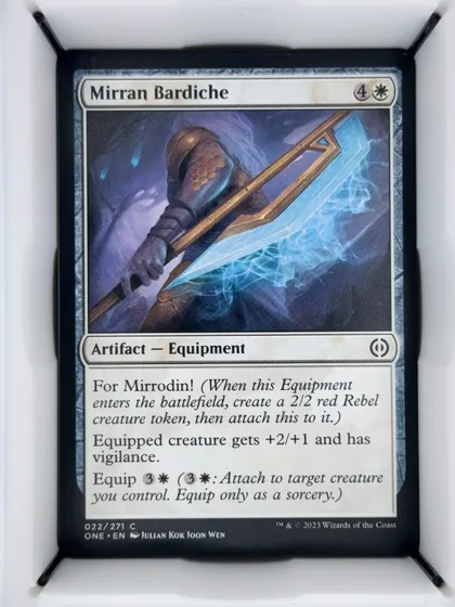 front of card