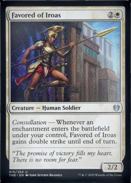 front of card