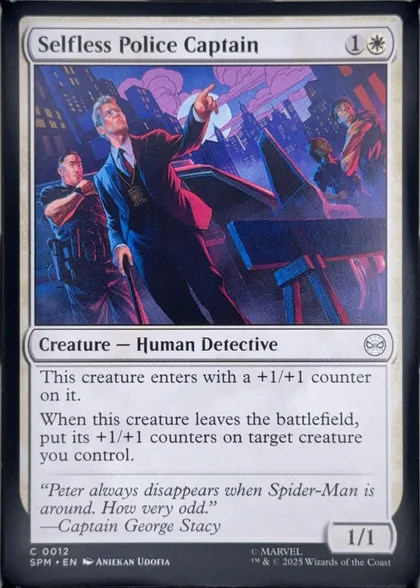 front of card