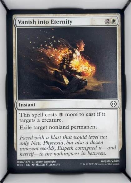 front of card