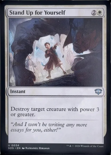 front of card