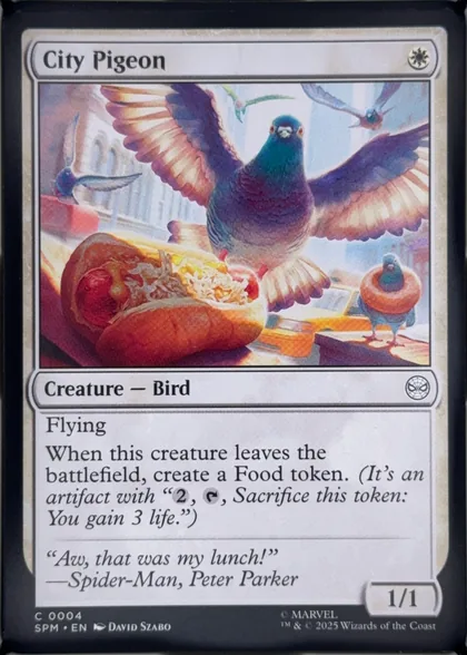 front of card