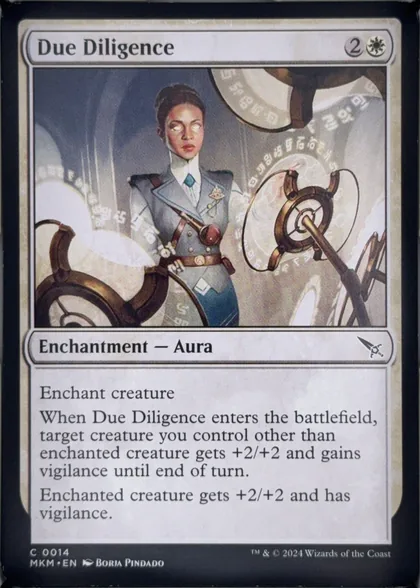 front of card